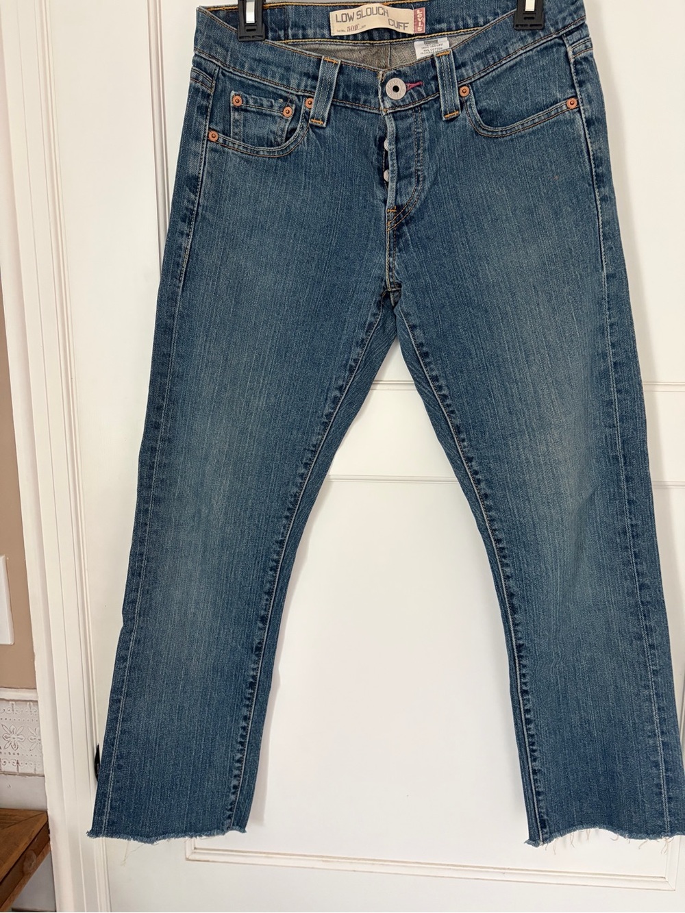 Levi's 509 Low Slouch Raw Hem Straight Leg Jeans